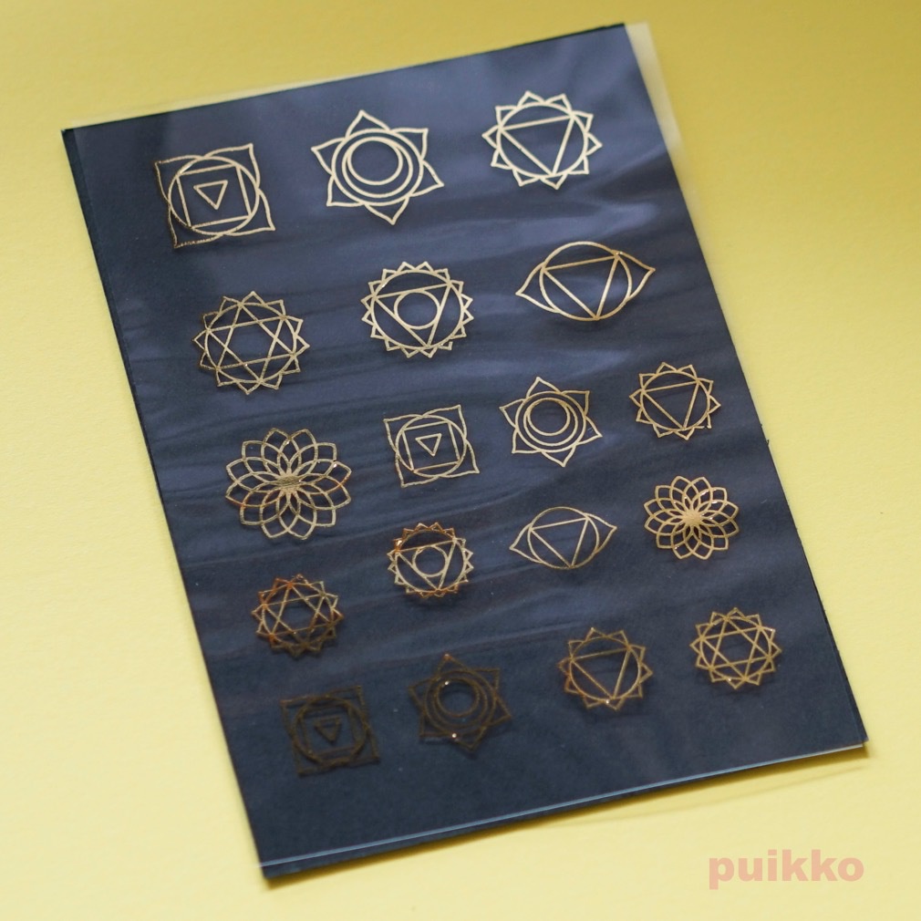 チャクラ 箔押し レジン封入用フィルム
