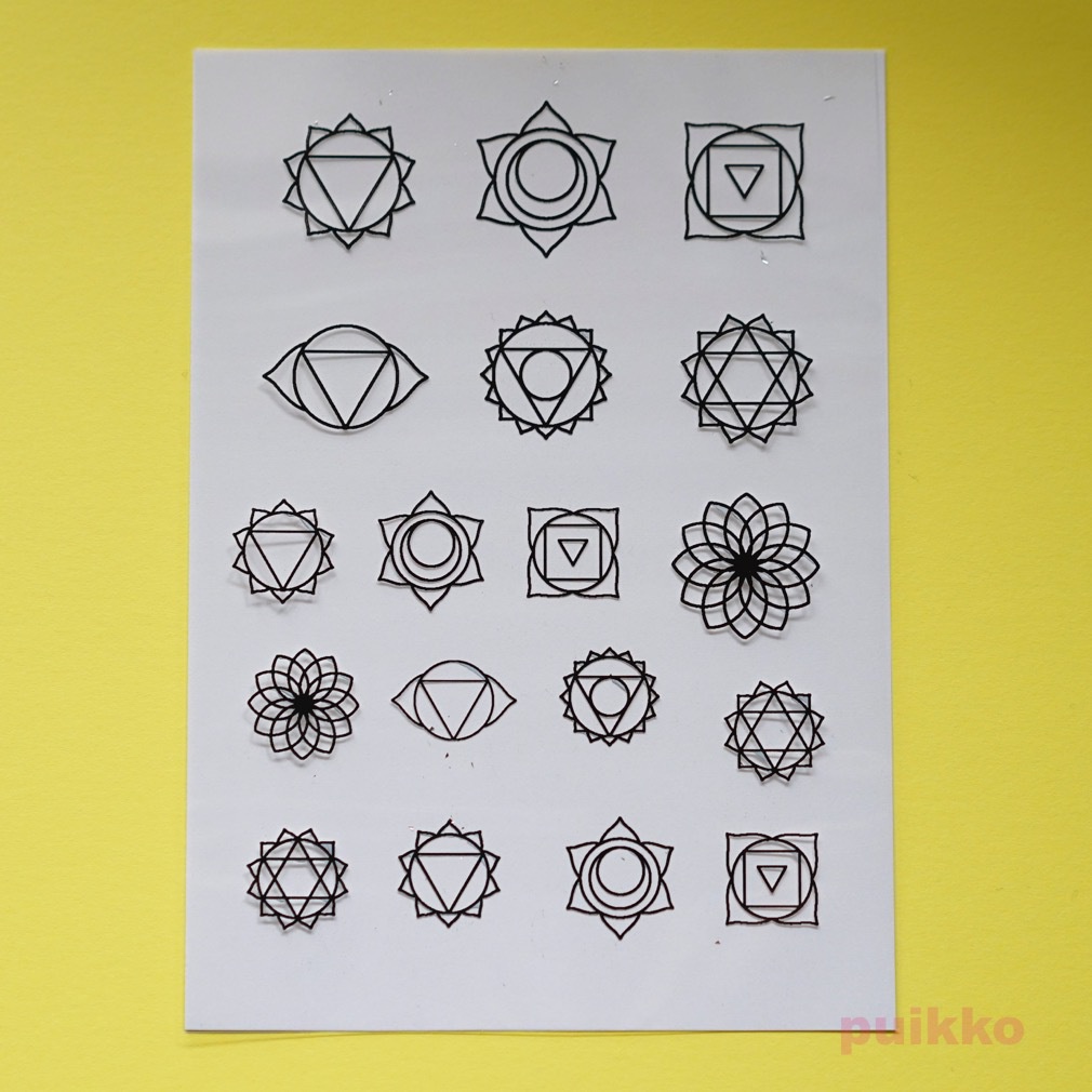 チャクラ 箔押し レジン封入用フィルム