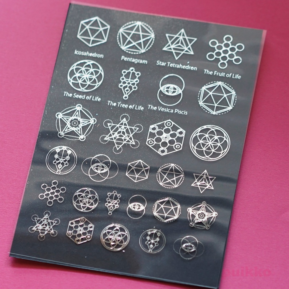 神聖幾何学図形 箔押し レジン封入用フィルム