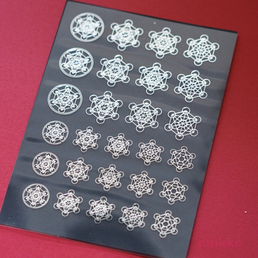 メタトロンキューブ 箔押し レジン封入用フィルム