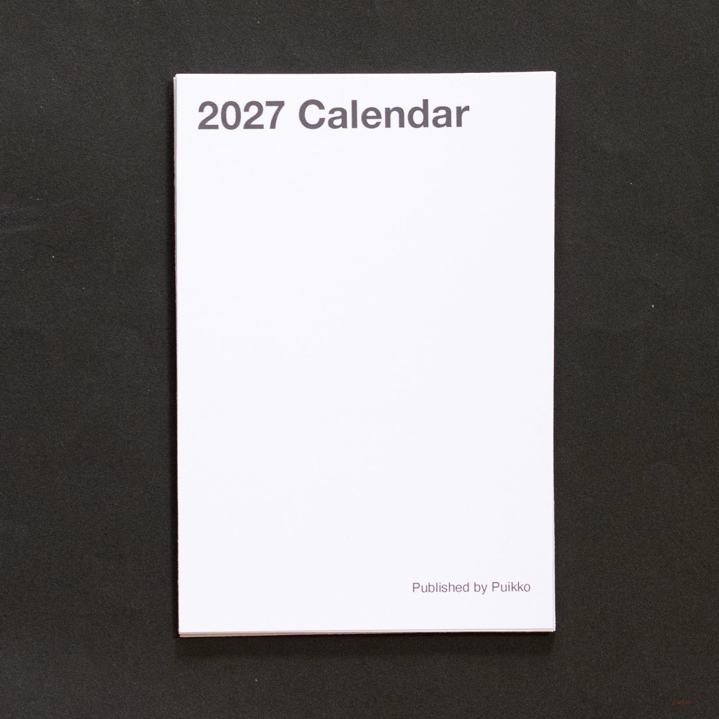 カレンダー　2027年　ブランク縦