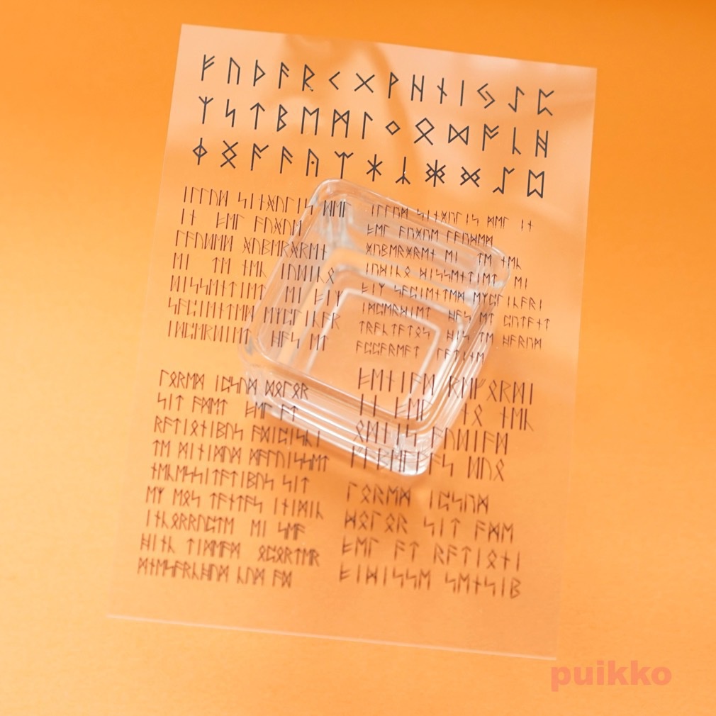 ルーン文字2 レジン封入用フィルム Puikko Booth