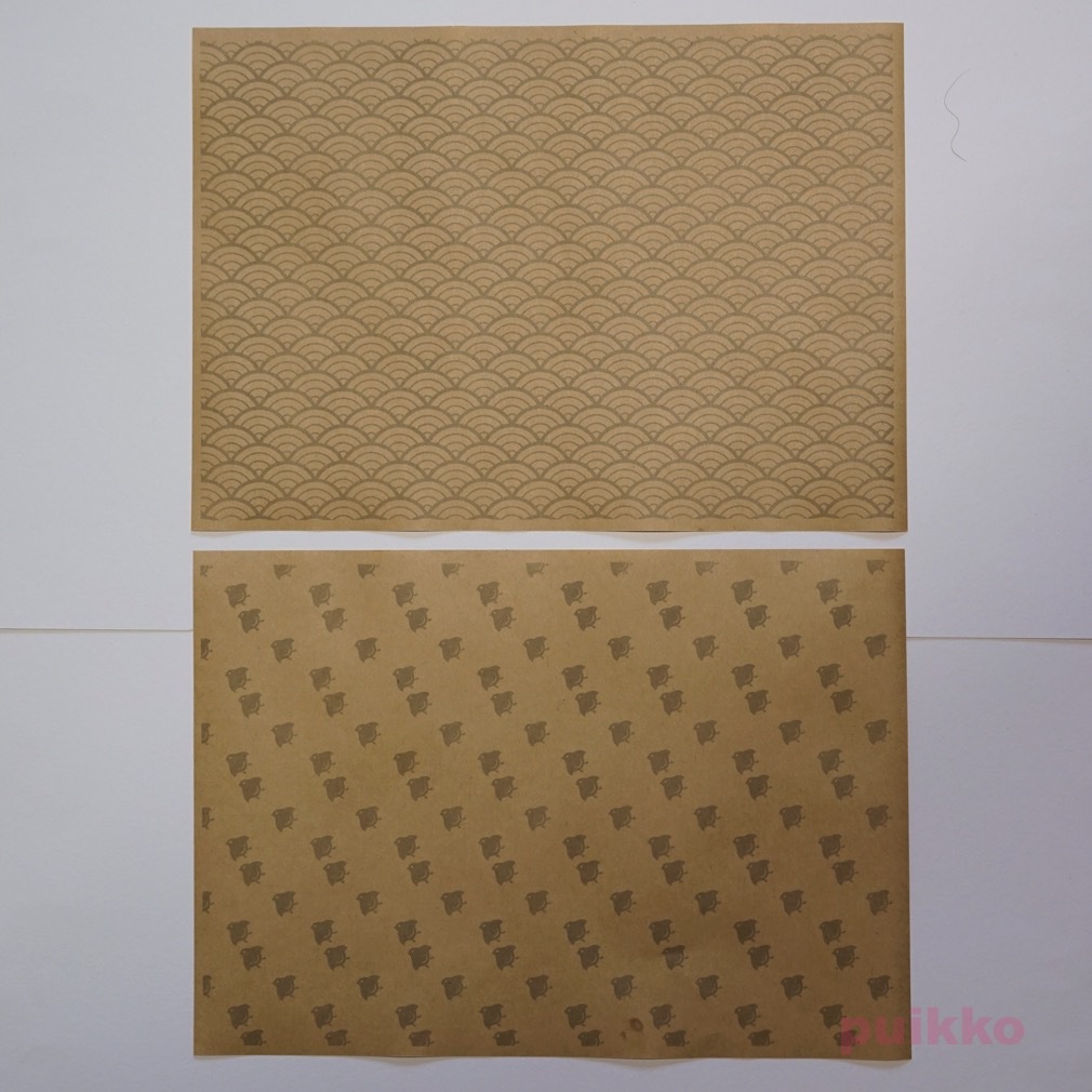 紙製ブックカバー 和柄パターン