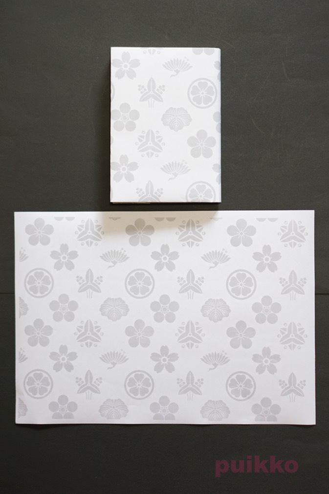 紙製ブックカバー 家紋