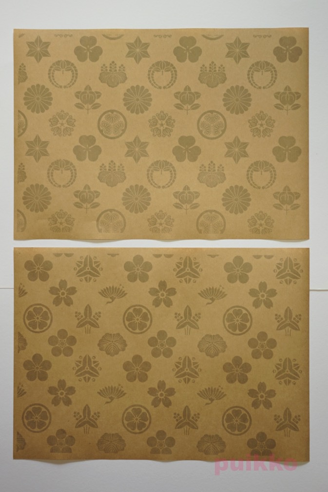 紙製ブックカバー 家紋