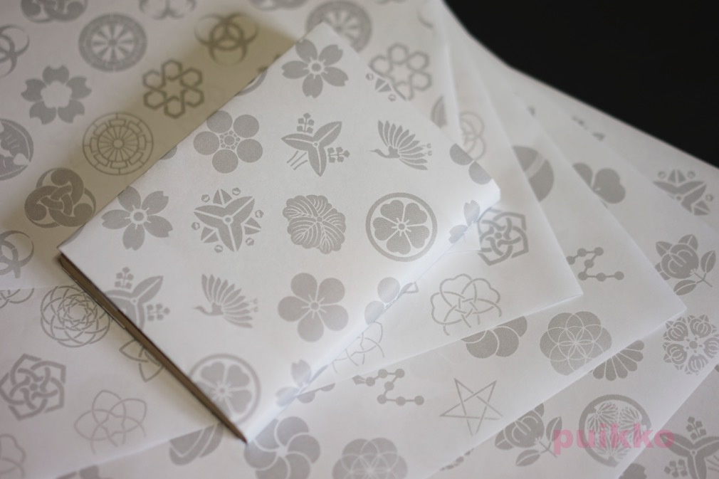 紙製ブックカバー 家紋