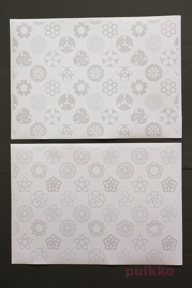 紙製ブックカバー 家紋