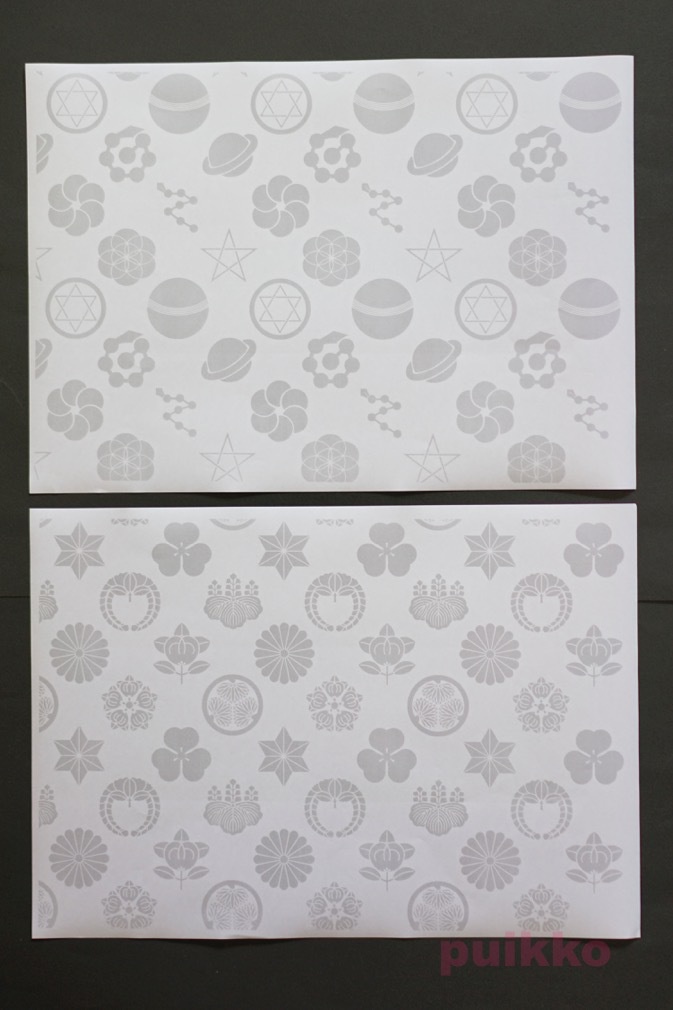 紙製ブックカバー 家紋