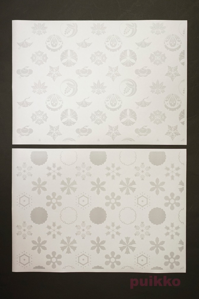 紙製ブックカバー 家紋2