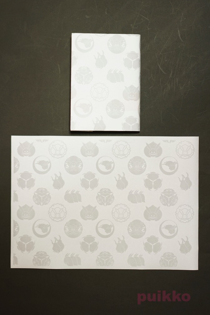 紙製ブックカバー 家紋2