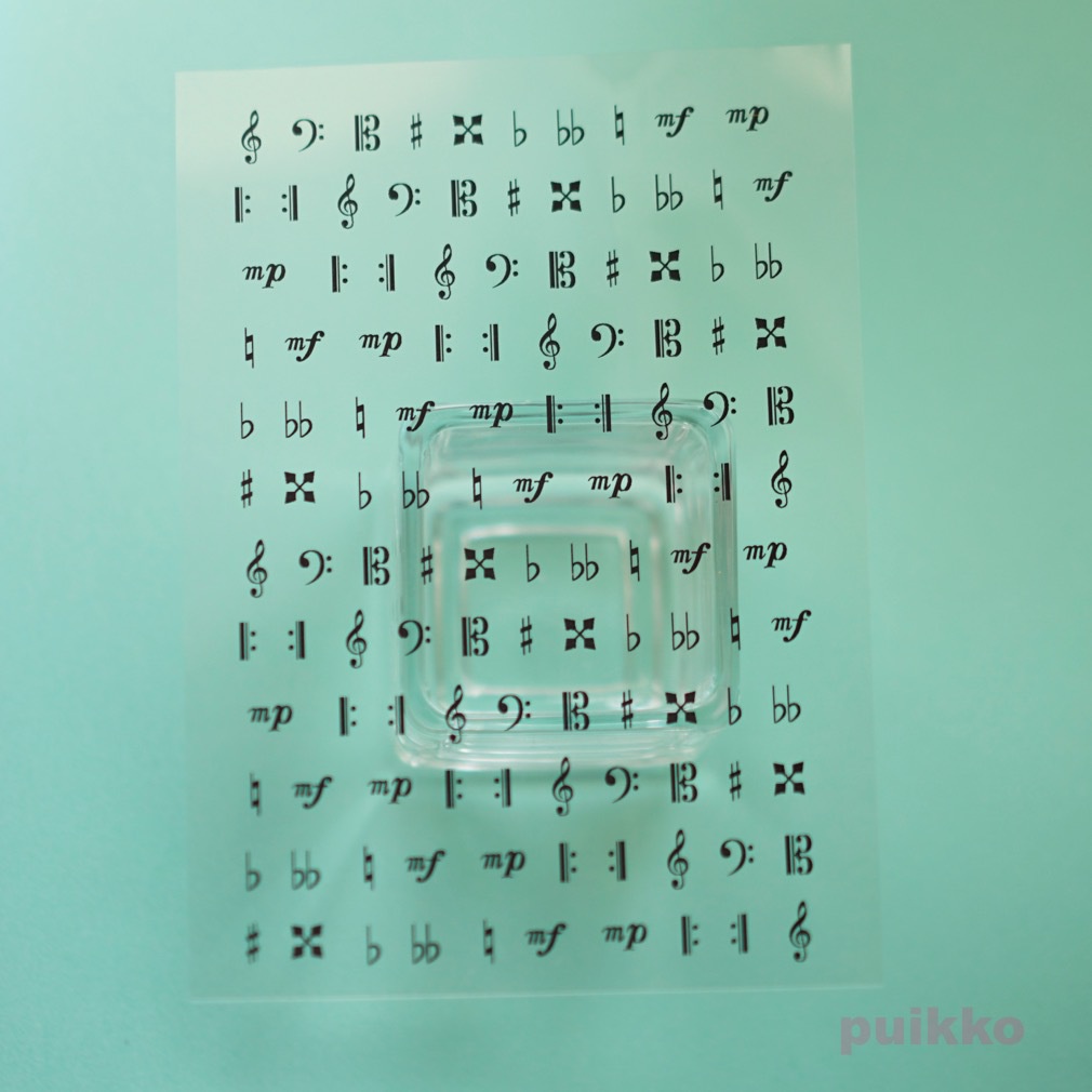 音楽記号2・小 レジン封入用フィルム