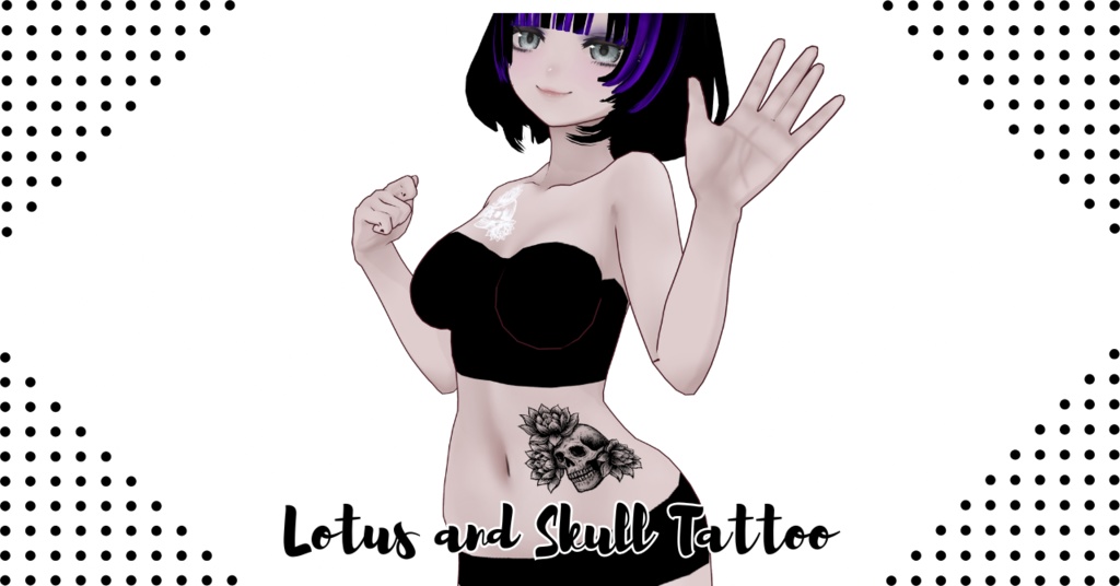 Lotus and Skull Tatoo(蓮とドクロのタトゥー)