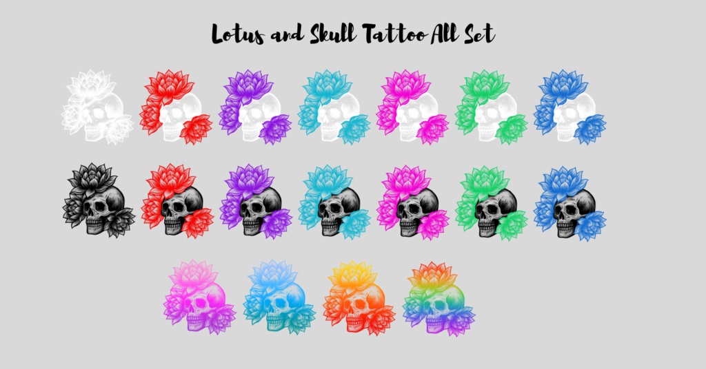 Lotus and Skull Tatoo(蓮とドクロのタトゥー)