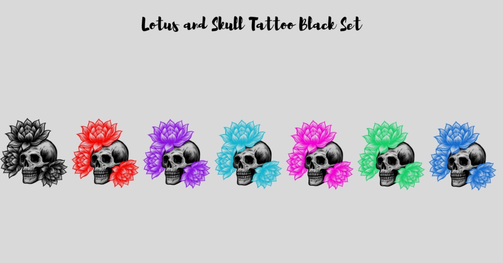 Lotus and Skull Tatoo(蓮とドクロのタトゥー)
