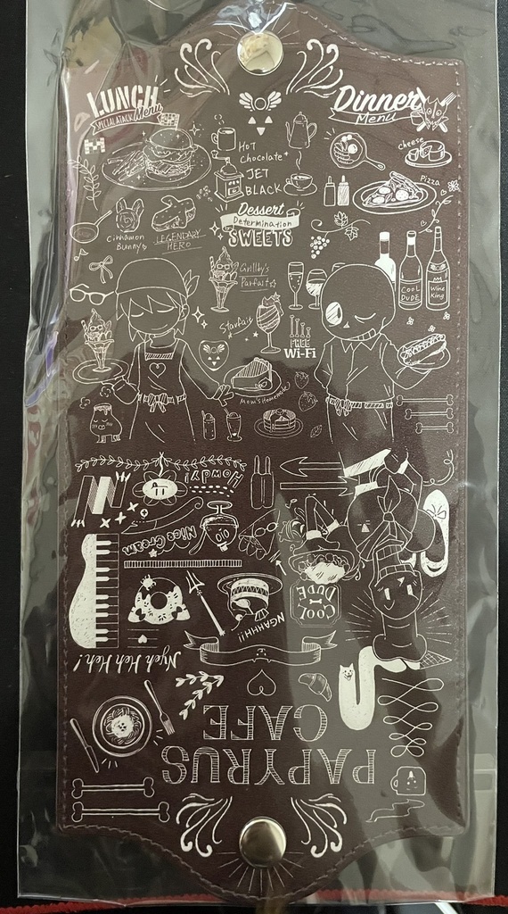 パピルスカフェ チョークアート風マスクケース