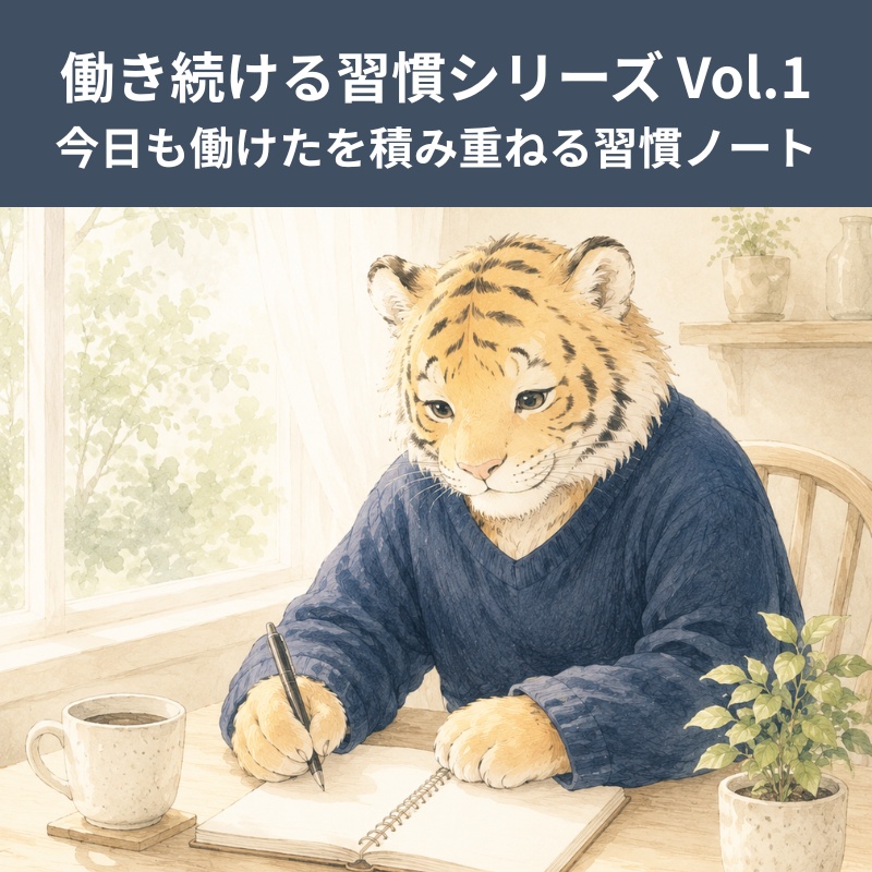 今日も働けたを積み重ねる習慣ノート（PDF）｜働き続ける習慣シリーズ Vol.1
