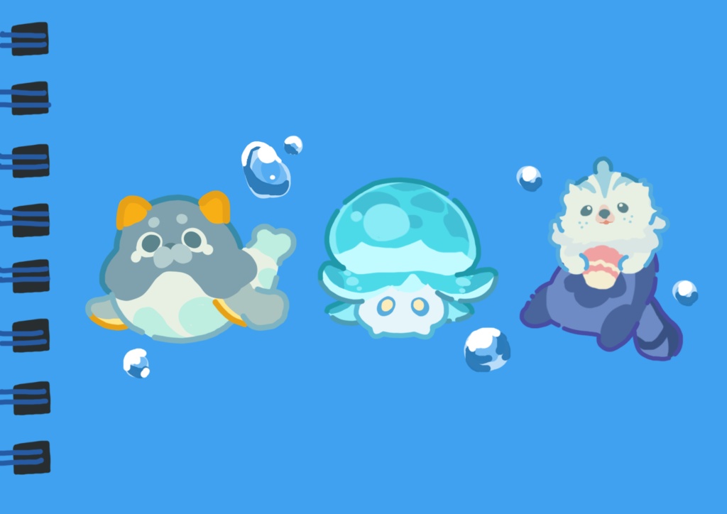 かわいいうみのいきものメモ帳