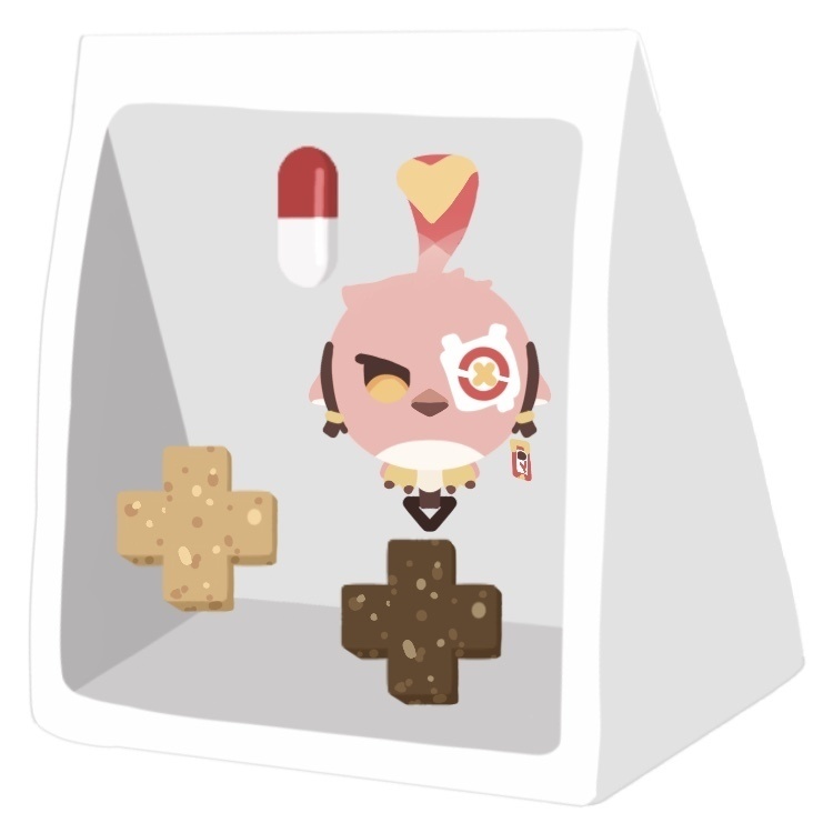 シャカシャカアクリルキーホルダー【おくすり】