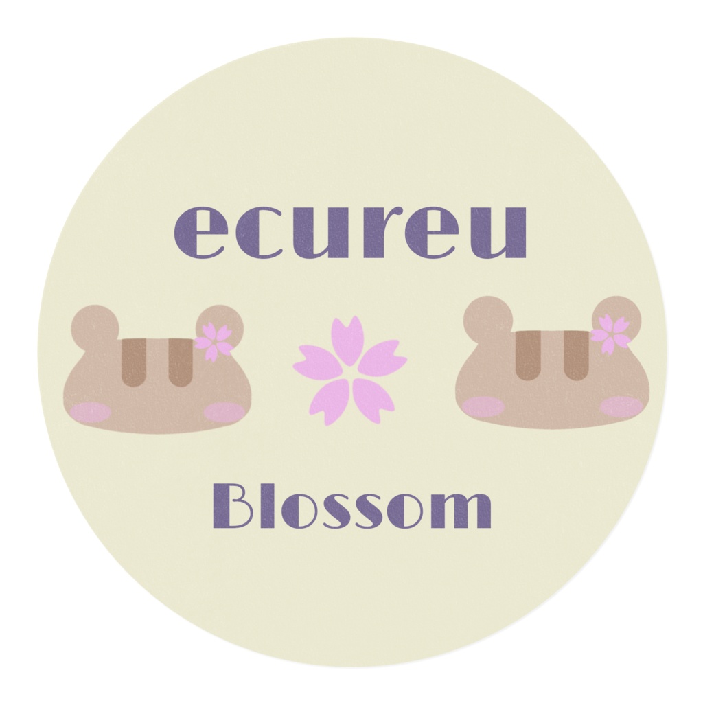 エキュルと桜柄 マスキングテープ