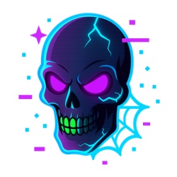 🎃 Neon Nightmare Halloween Clip Art Pack – Glowing PNG Graphics for Digital Creators