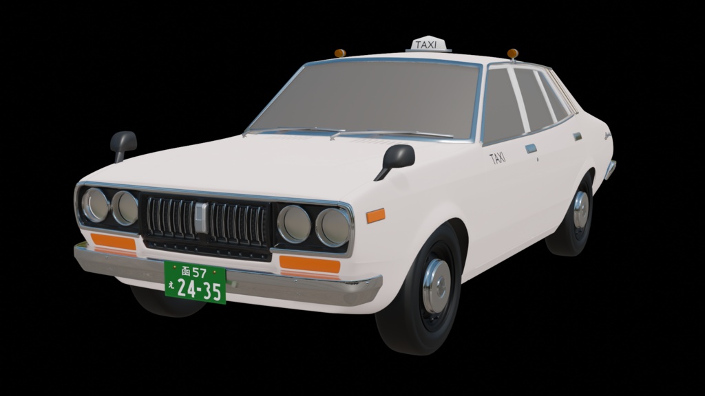 【3D素材】 810ブルーバード タクシー仕様　blender file