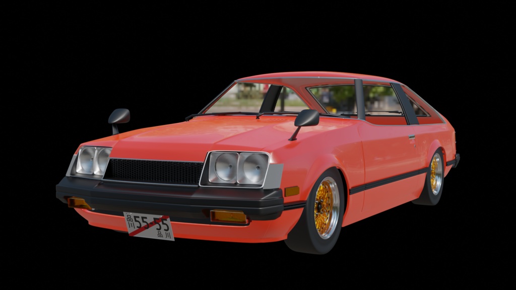 【3D素材】トヨタ セリカ　A40/50　クーペ　blender file