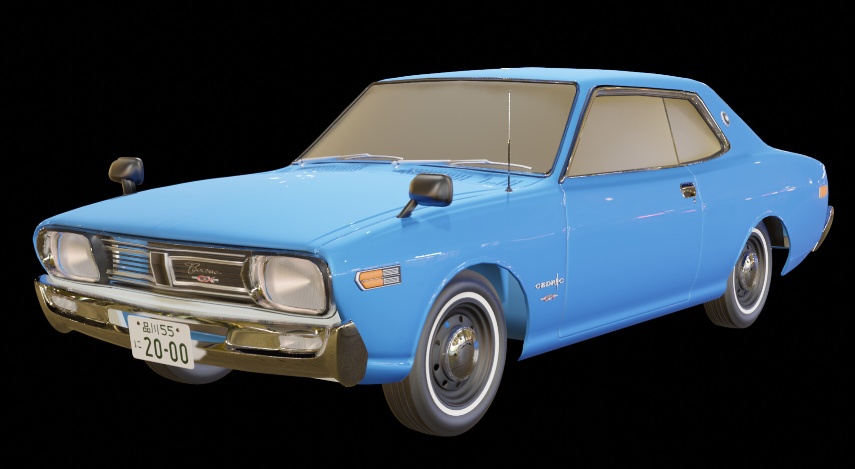 【3D素材】セドリック230　2ドアセダン 　blender file