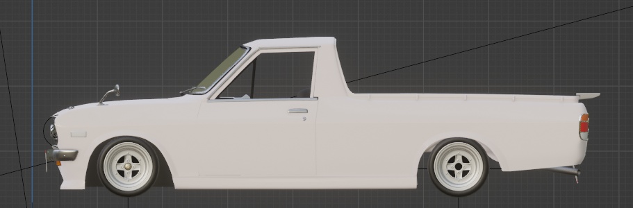 3D素材】日産 サニートラック ミラバンパーカスタム仕様 blender file - 昭和車物語 - BOOTH