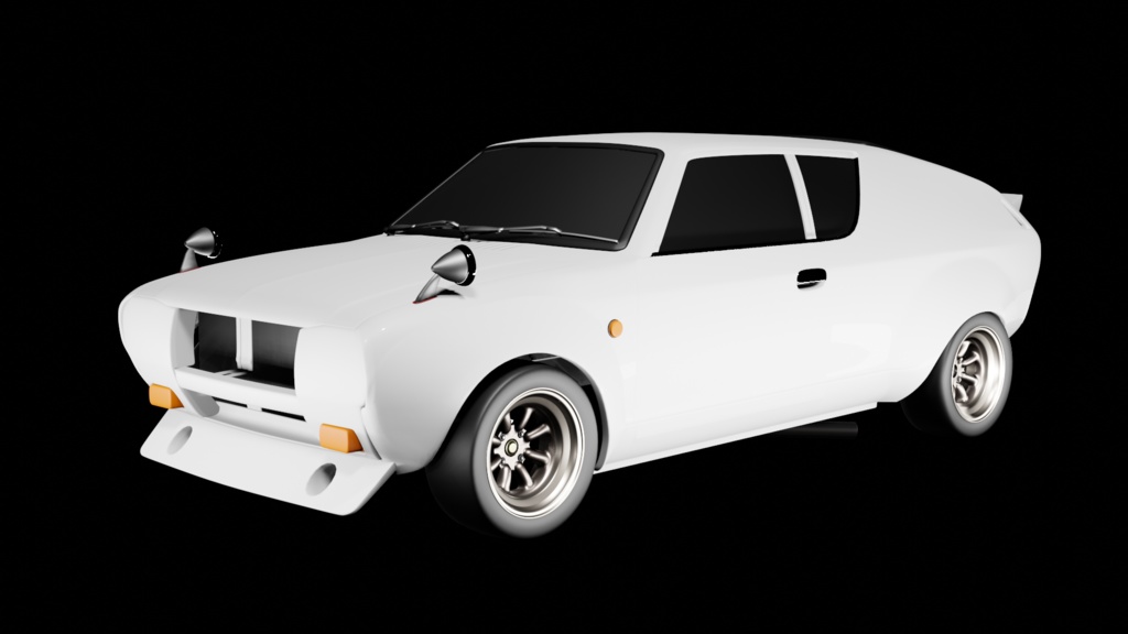 【3D素材】日産 チェリークーペ　フルワークス　blender file