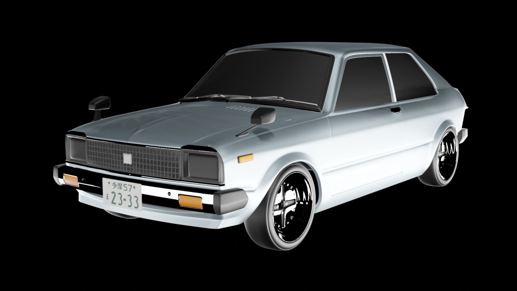 【3D素材】トヨタ　ターセル　3door　blender file