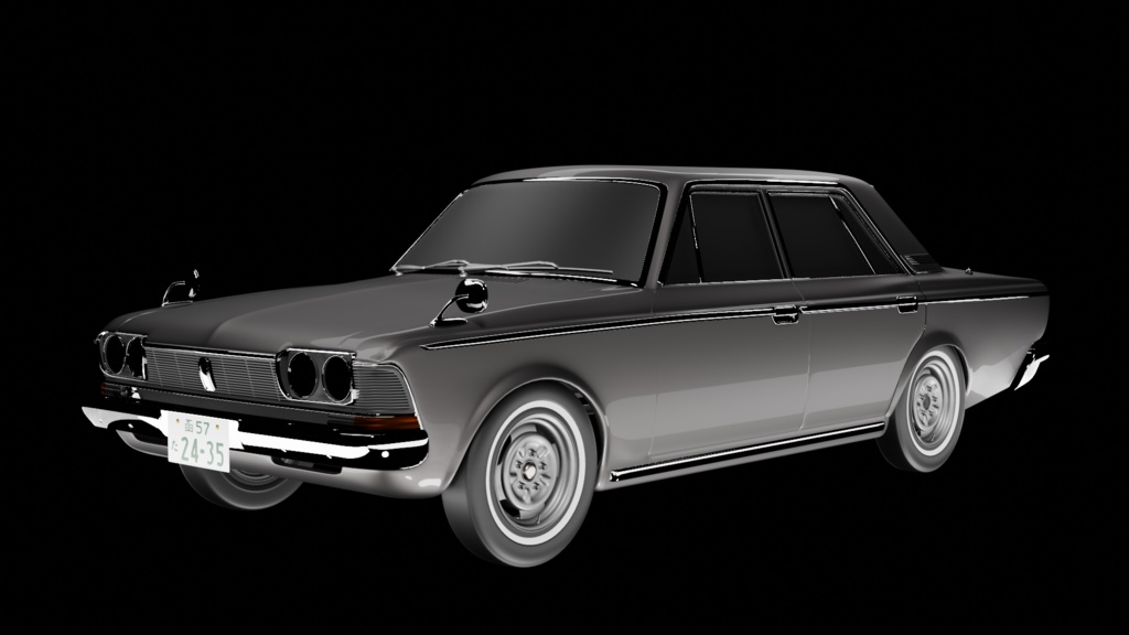 【3D素材】トヨタ　クラウン TOYOTA CROWN MS50 blender file