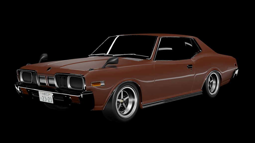 【3D素材】日産 セドリック330　2ドアセダン 　blender file