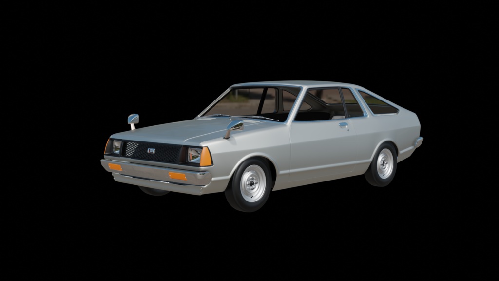 【3D素材】日産 サニーB310 後期　サニークーペ　2ドア 　blender file