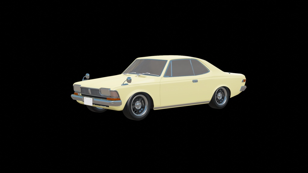 【3D素材】トヨタ　クラウン ハードトップ　TOYOTA CROWN　HARD TOP MS50 blender file