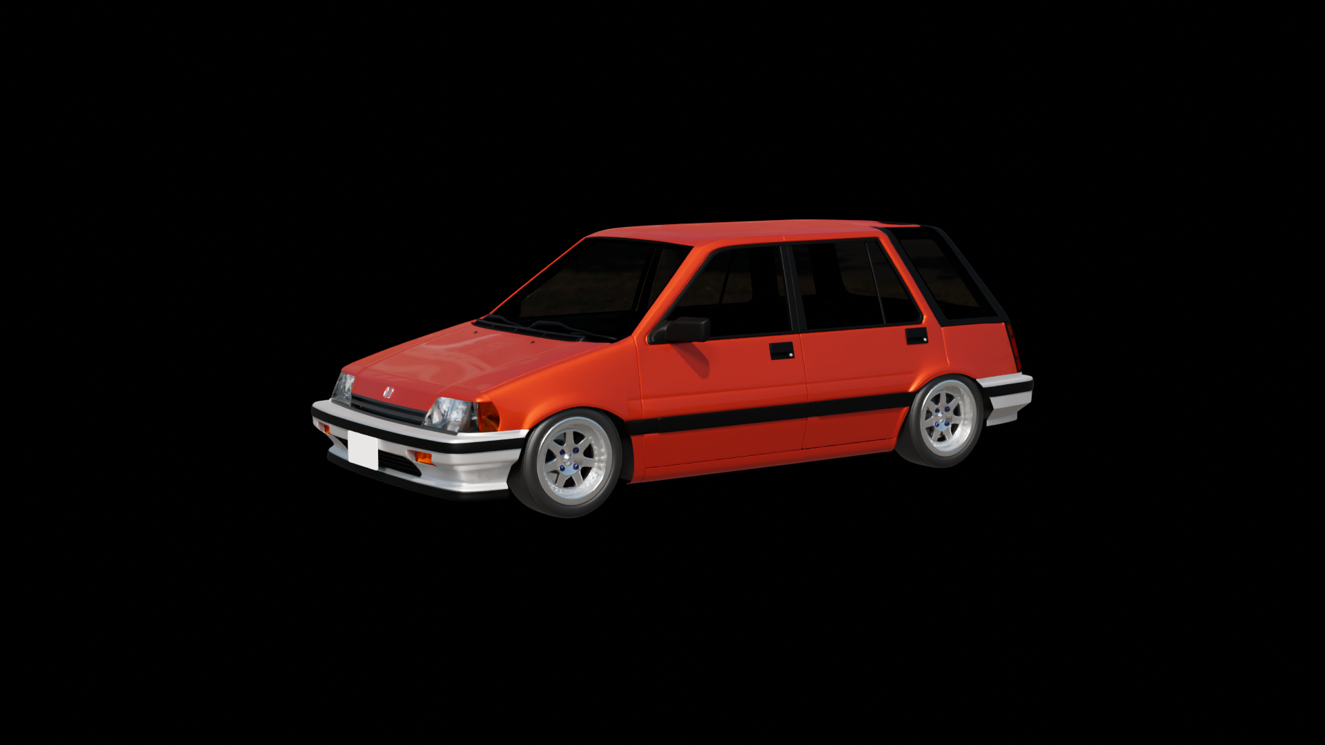 【3D素材】シビックシャトル(初代)　HONDA CIVIC SHUTTLE blender file