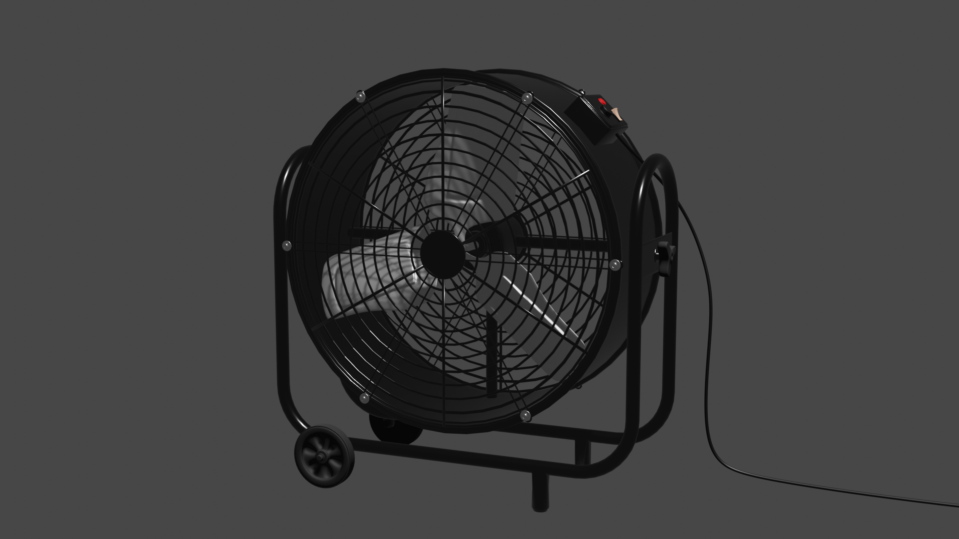 【3D素材】工場扇②　小物　ガレージ　家電　blender file