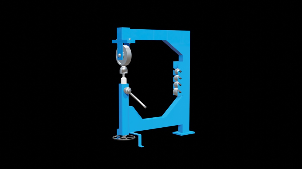 【3D素材】鈑金工具　ガレージ品　イングリッシュホイール小物　自動車整備　blender file
