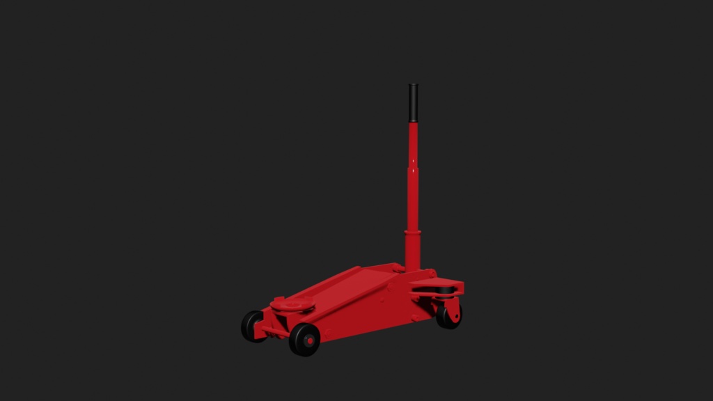 【3D素材】工具　2t ジャッキ　圧入機　小物　ガレージ品 自動車整備　blender file