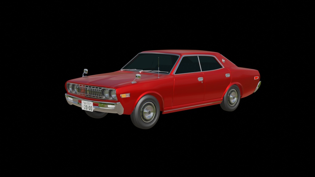 【3D素材】日産 セドリック230　4ドアセダン 　blender file