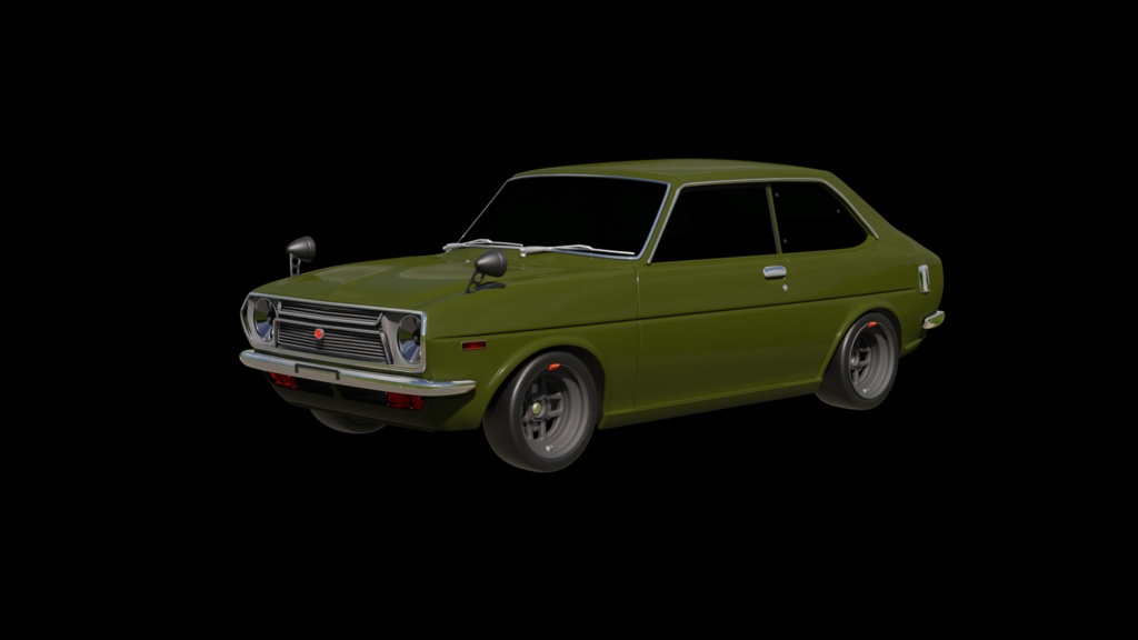 【3D素材】トヨタ スターレットkp31　blender file