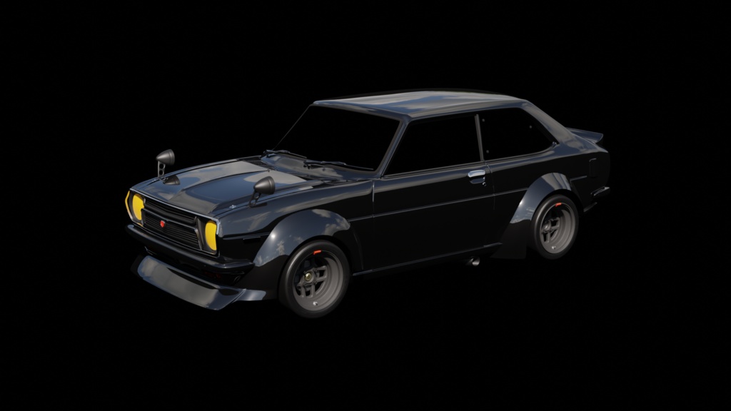 【3D素材】トヨタ スターレットkp31 TS仕様　blender file