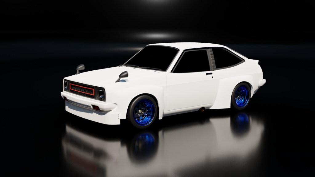 【3D素材】トヨタ スターレットkp47 TS仕様　blender file