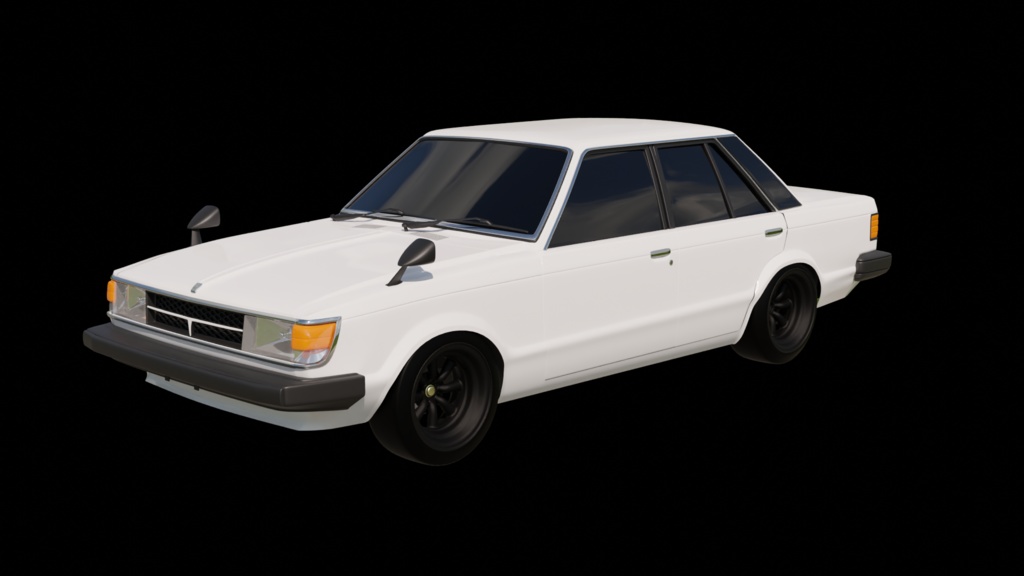 【3D素材】トヨタ　カムリ TA40　初代　セダン　4ドア  blender file
