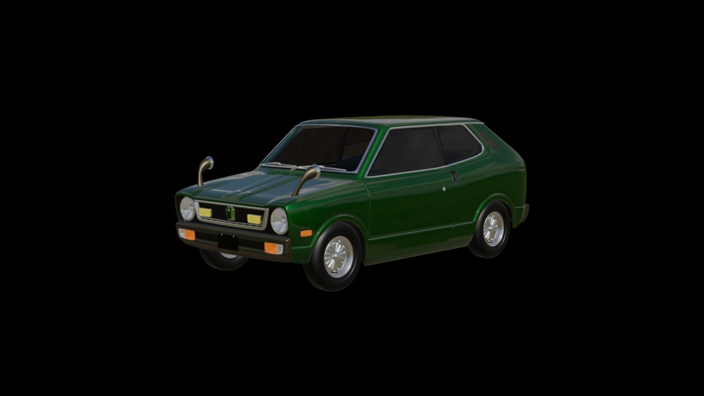 【3D素材】スバル　レックス　k21　 blender4.0 file