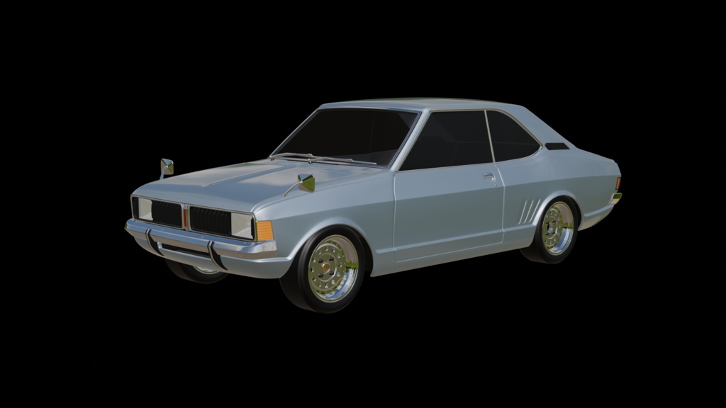 【3D素材】三菱コルトギャラン　初代　A50型　ハードトップ blender4.0 file