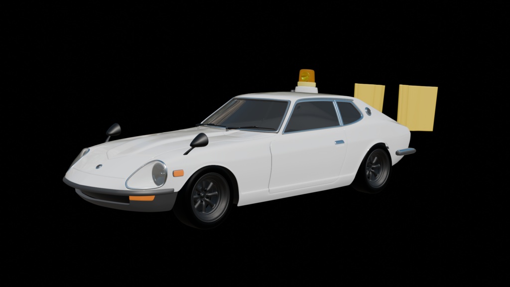 【3D素材】フェアレディ Z240g 2by2 ペースカー　blender file