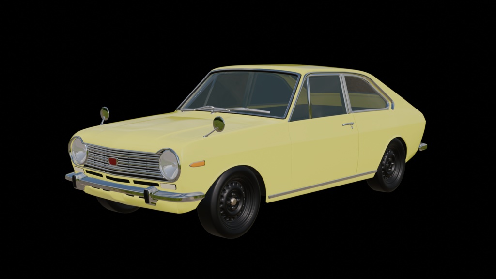 【3D素材】日産 サニーB10 2ドア クーペ 　blender file