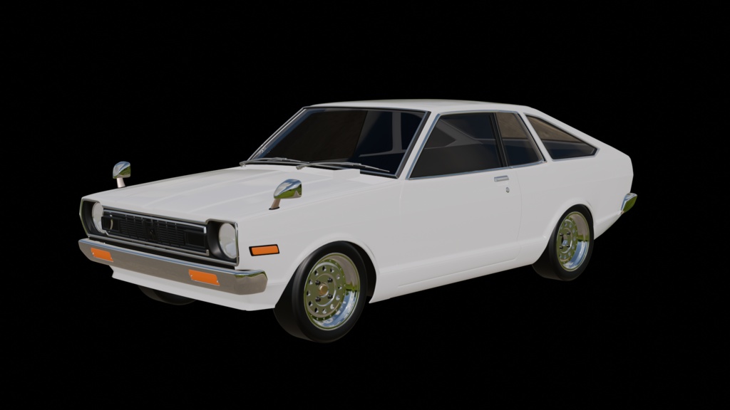 【3D素材】B310サニー　クーペ　前期 　blender file