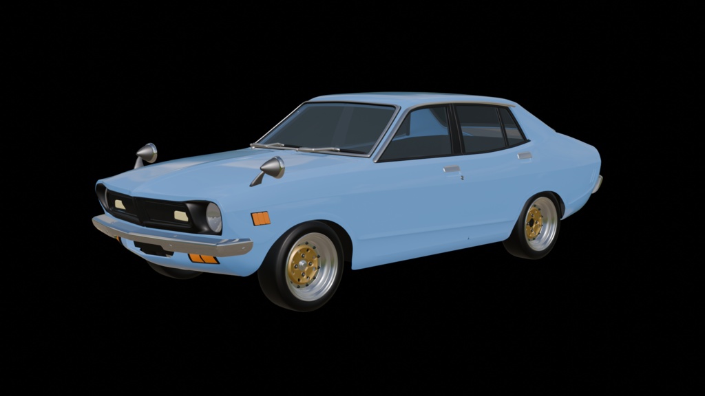 【3D素材】サニーエクセレントセダン pb210　blender file