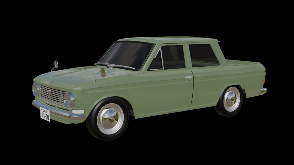 【3D素材】ダットサン1300　ピックアップ　blender file